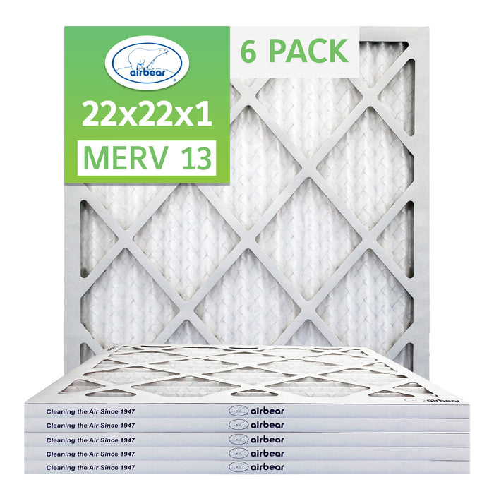 Air Bear 22x22x1 Pleated Air Filter