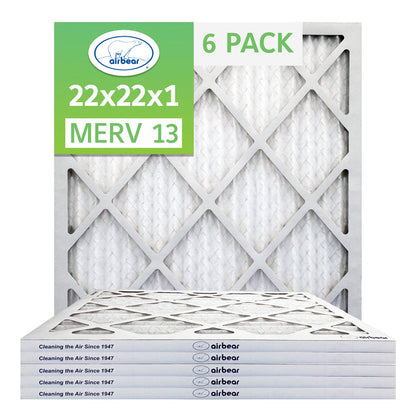 Air Bear 22x22x1 Pleated Air Filter