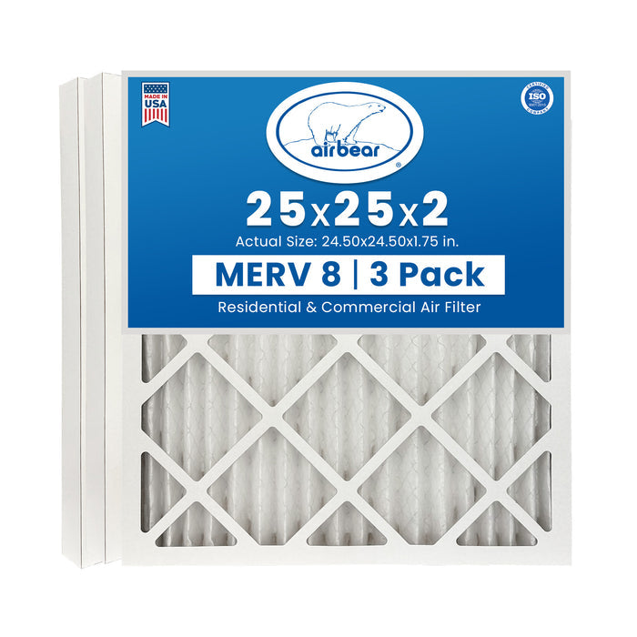 Air Bear 25x25x2 Pleated Air Filter