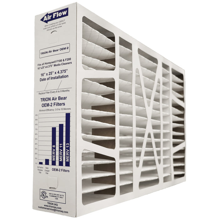 Air Bear OEM-2 16x25x4 Honeywell Replacement Pleated Air Filters