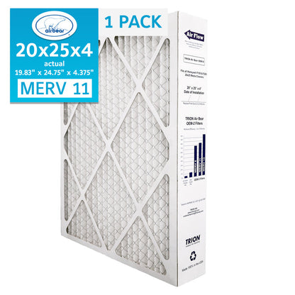 Air Bear OEM 20x25x4 Honeywell FC100A1037 Replacement Pleated Air Filters
