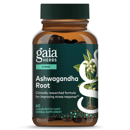 Gaia Herbs Ashwagandha Root Pill for Stress Support || 60 ct