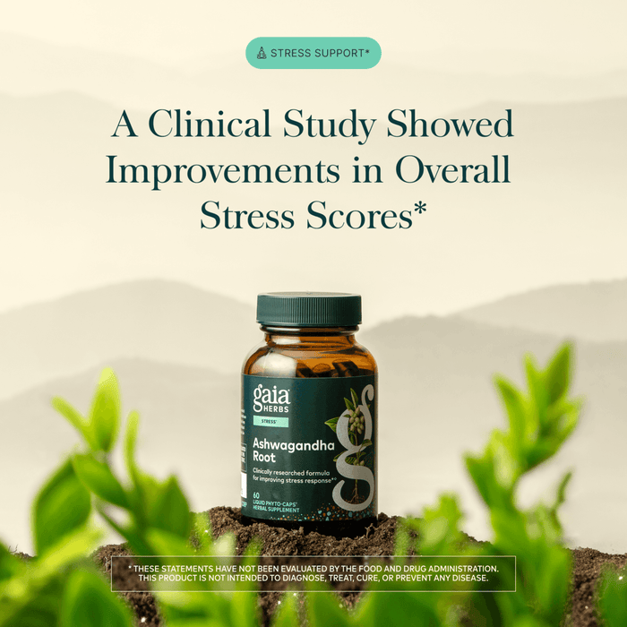 Gaia Herbs Ashwagandha Root Pill for Stress Support || 60 ct Claims