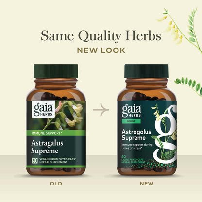 Astragalus Supreme Old Label Versus New Label Comparison