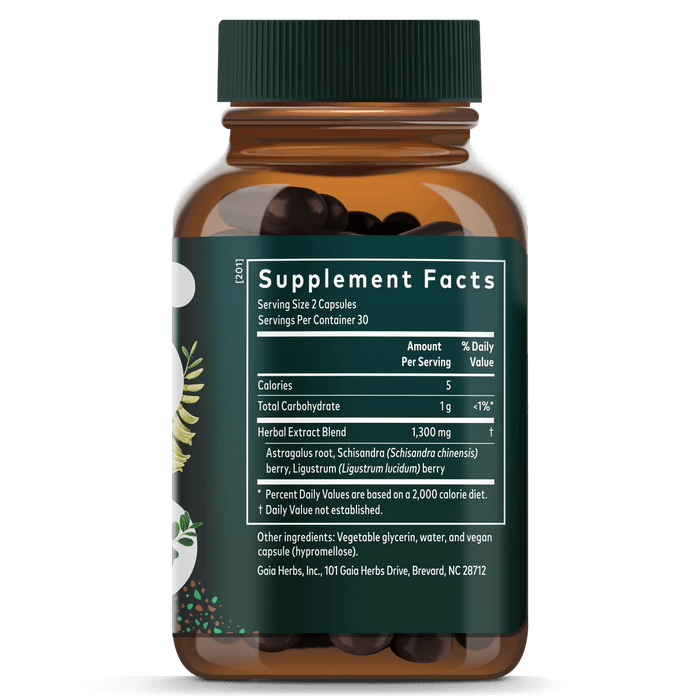 Gaia Herbs Astragalus Supreme 60 count Supplement Facts