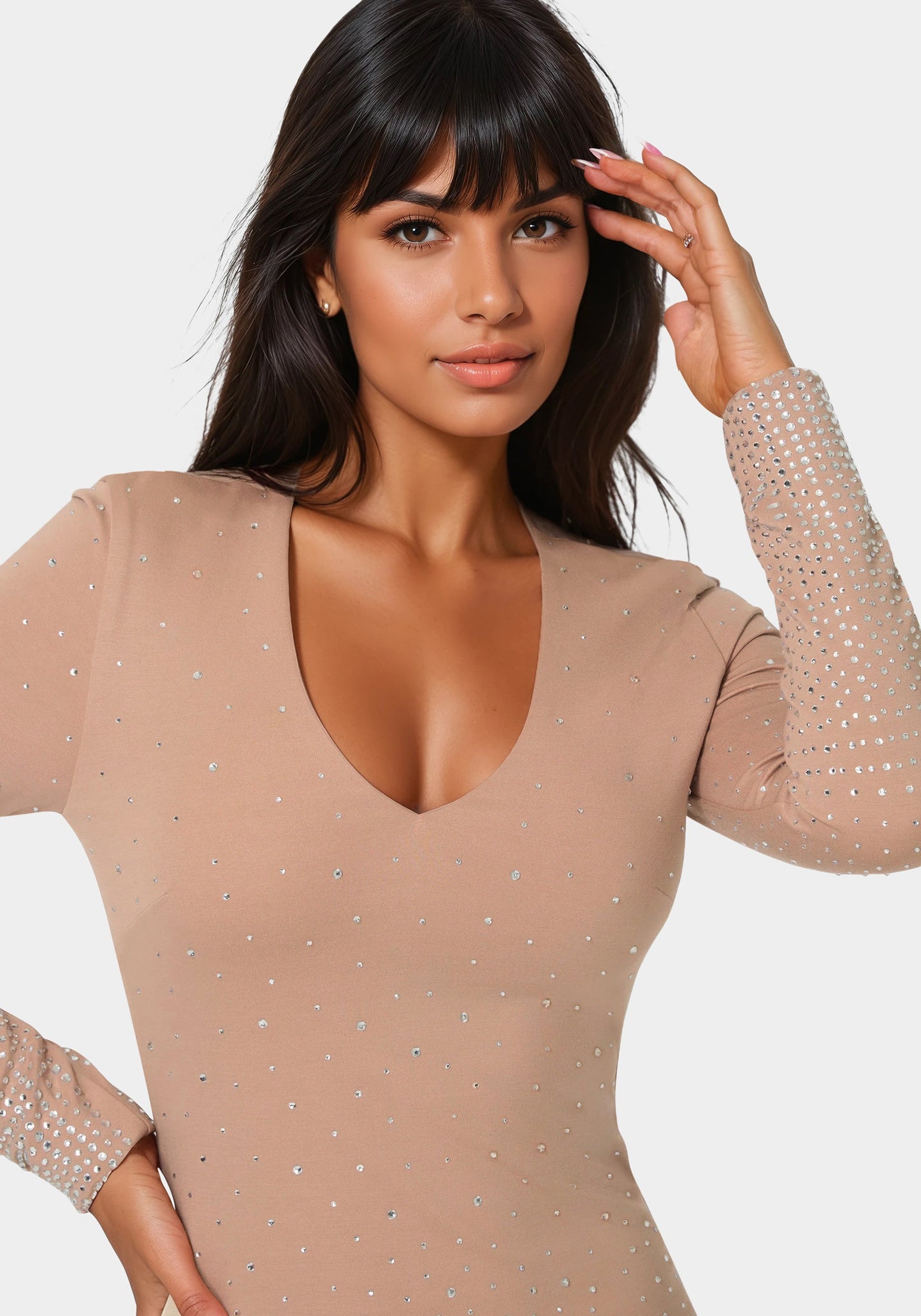 Ombre Crystal Mini Dress