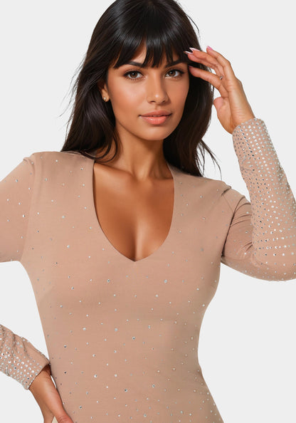 Ombre Crystal Mini Dress