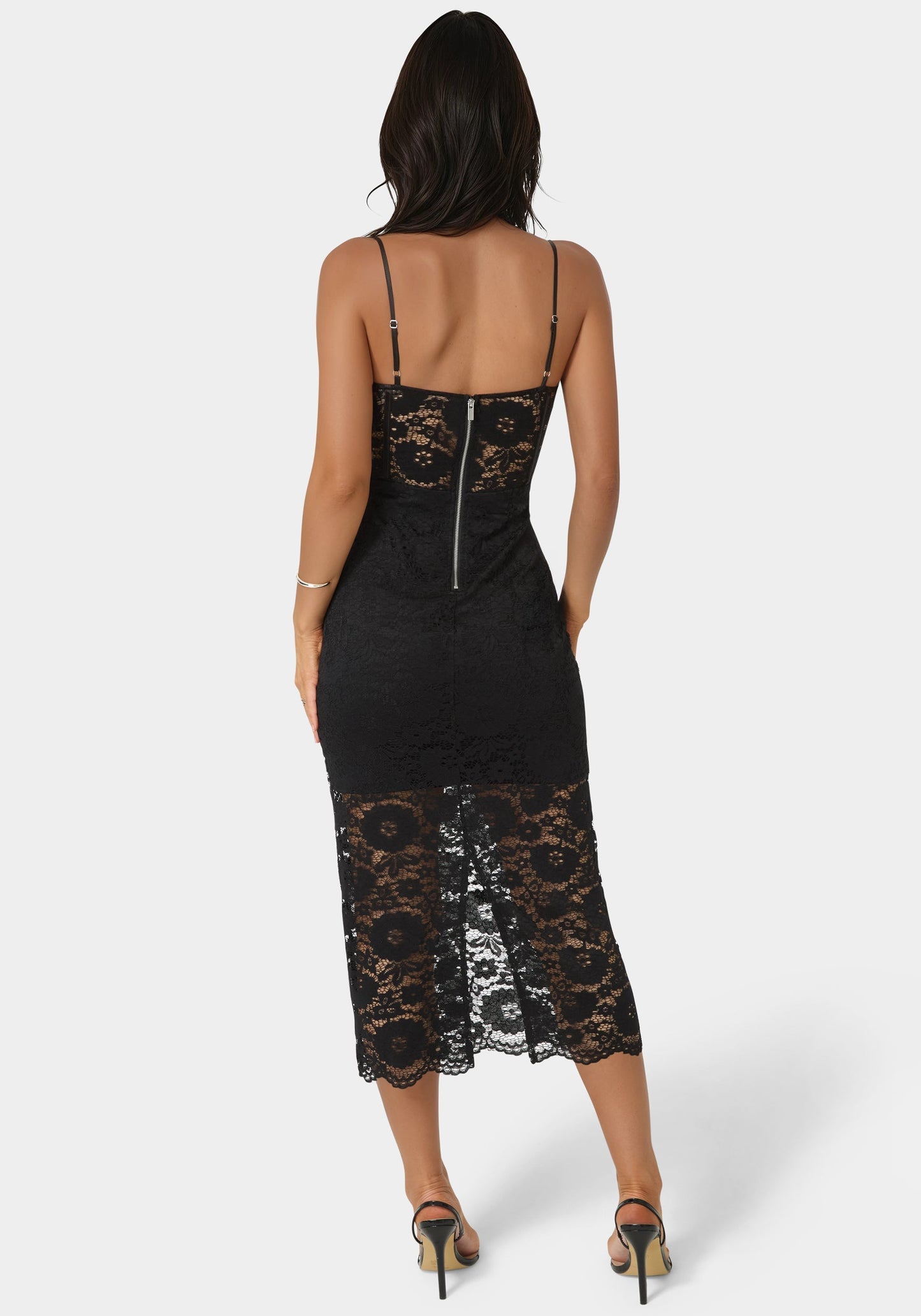 Lace Corset Midi Dress