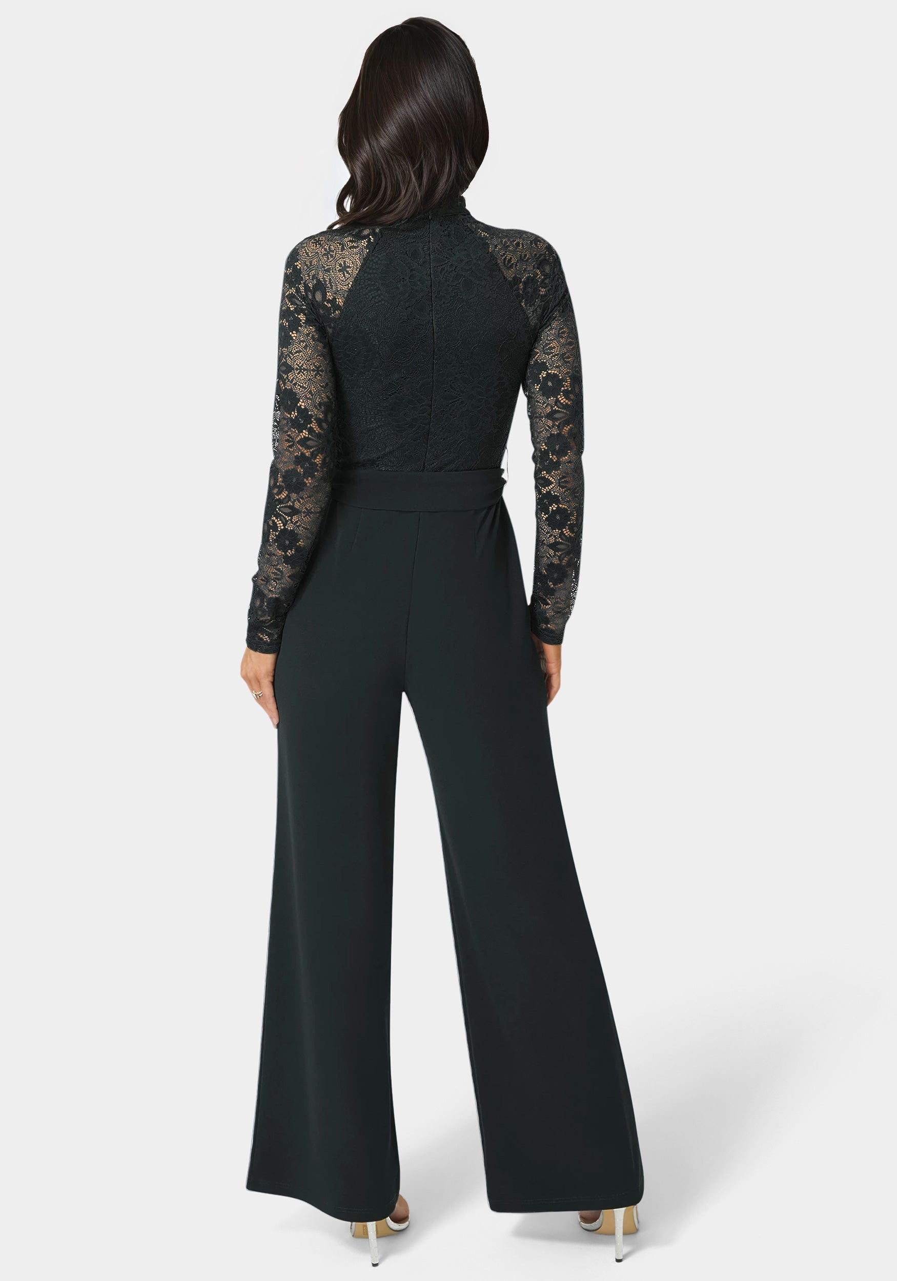 Lace Bodice Straight Leg Jumpsuit