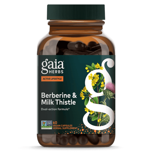 Gaia Herbs Berberine & Milk Thistle for Active Lifestyle || 60 ct