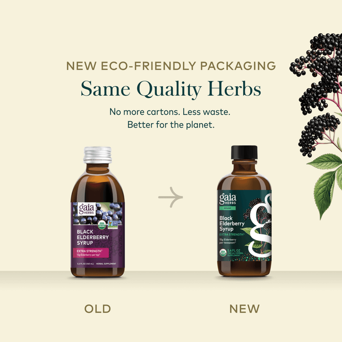 Extra Strength Black Elderberry Syrup ||5.4 oz Old New Comparison