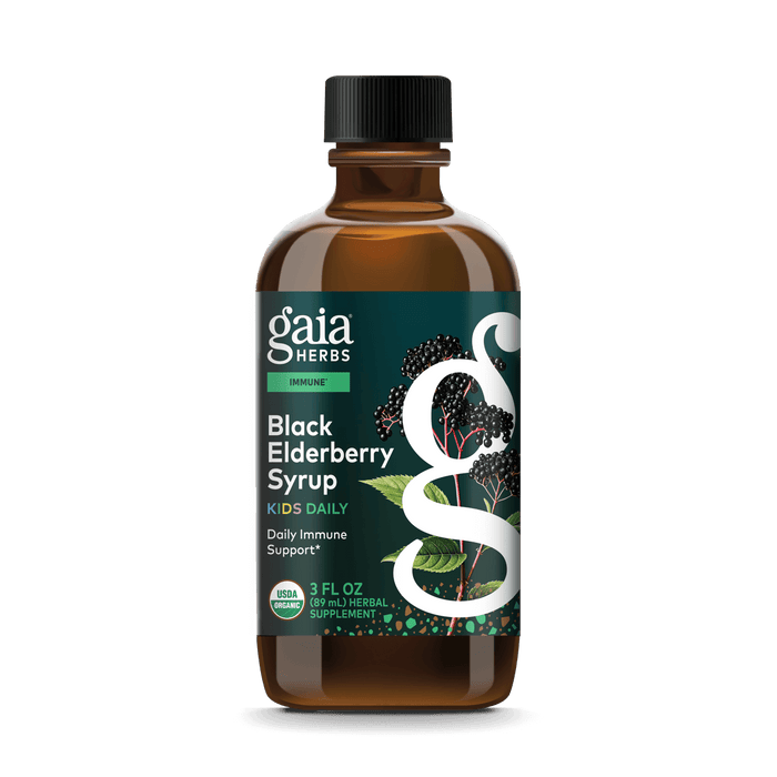 Gaia Herbs GaiaKids Black Elderberry Syrup for Immune Support || 3 oz