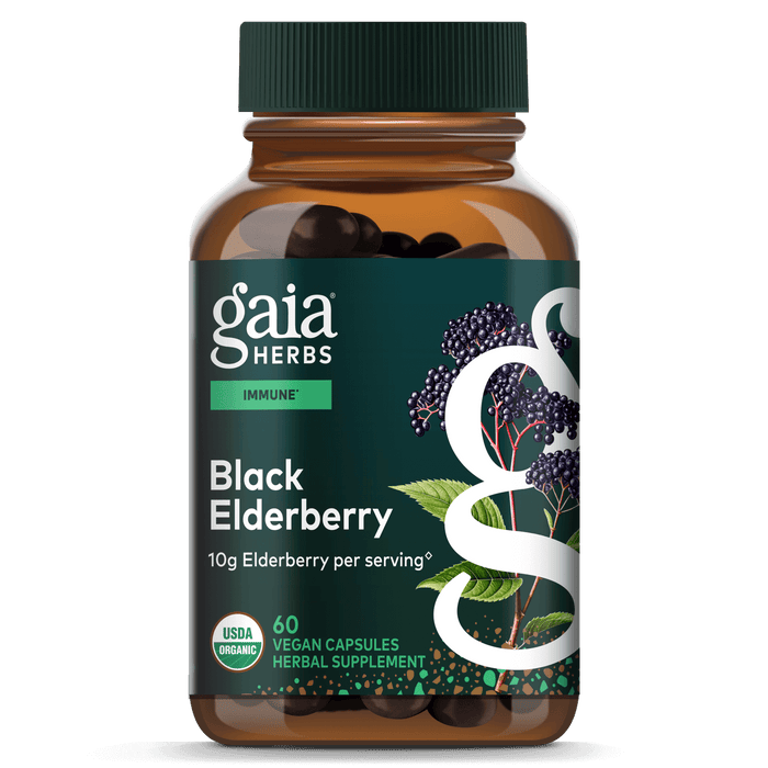 60 Count Black Elderberry Vegan Capsules
