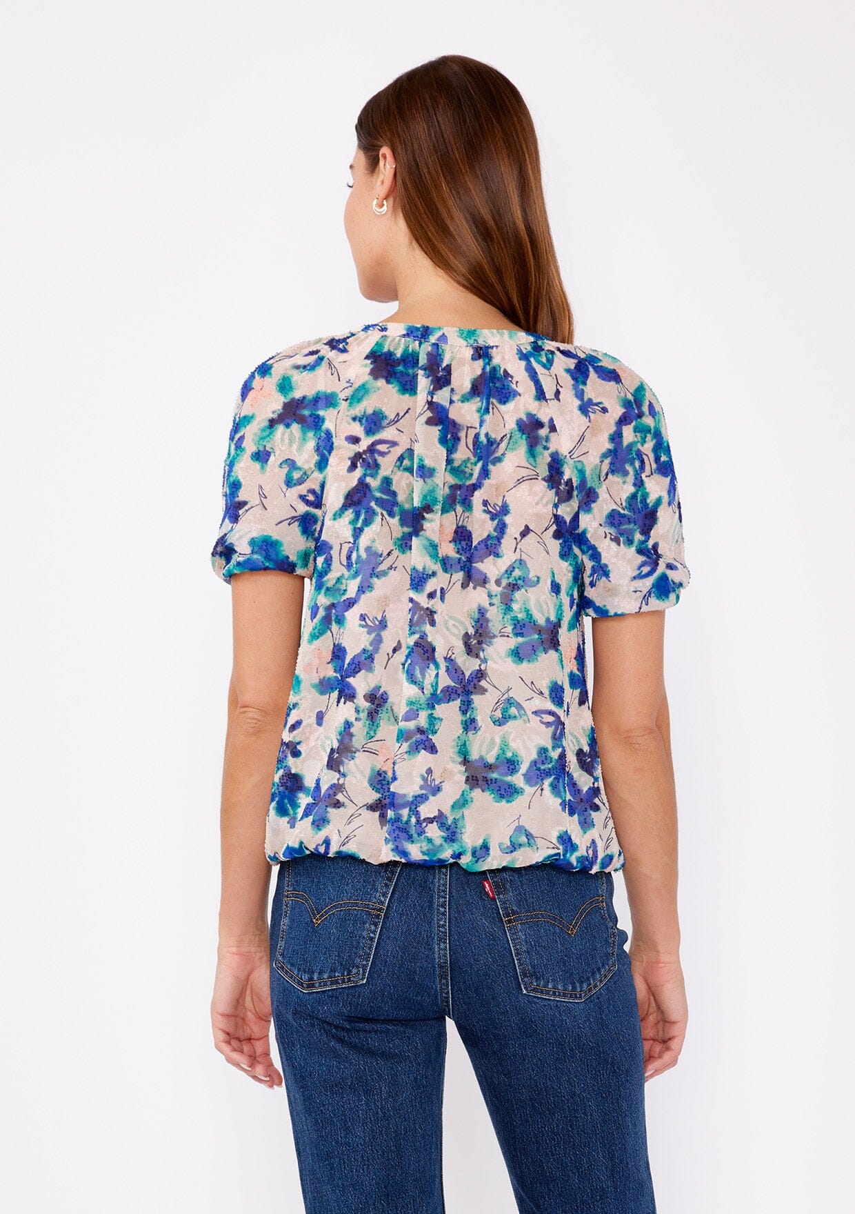 Ocean Breeze Floral Blouse