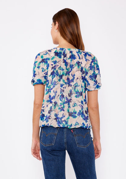 Ocean Breeze Floral Blouse