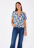 Ocean Breeze Floral Blouse