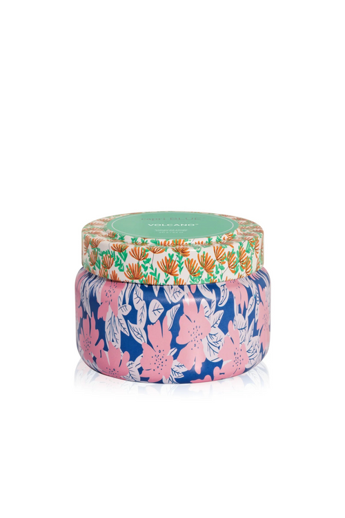 CAPRI BLUE - Volcano Pattern Printed Play Travel Tin Candle, 8.5 oz
