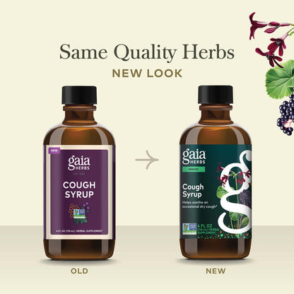 Cough Syrup 4 ounce Old Label Versus New Label Comparison