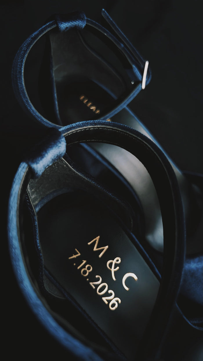 Custom Sole Engraving – Wedding Date & Initials