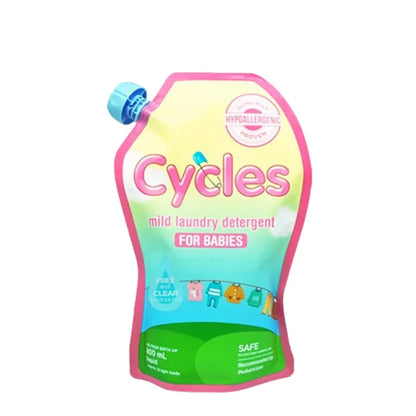 Cycles Mild Laundry Liquid Detergent 800mL Refill Pack