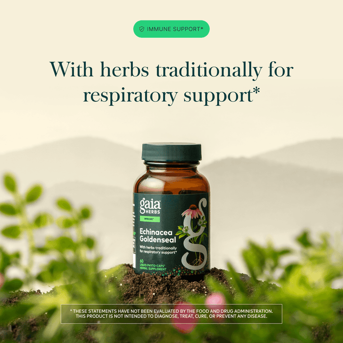 Gaia Herbs Echinacea Goldenseal 60 count Claims