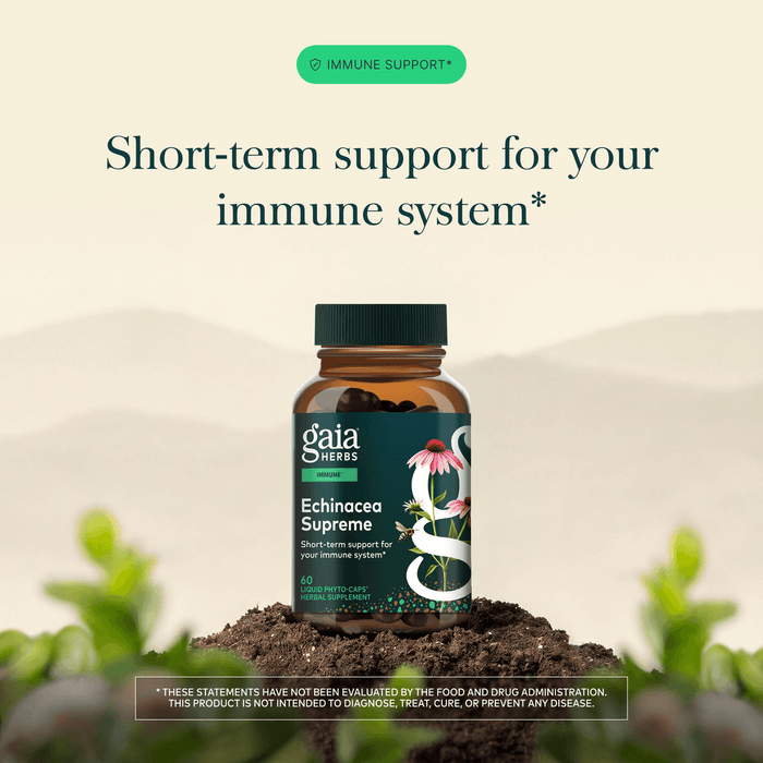 Gaia Herbs Echinacea Supreme for Immune Support || 60 ct Claim
