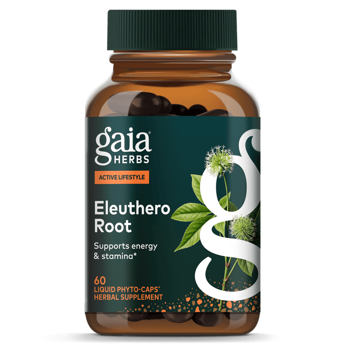 Gaia Herbs Eleuthero Root Capsules for Energy Support || 60 ct