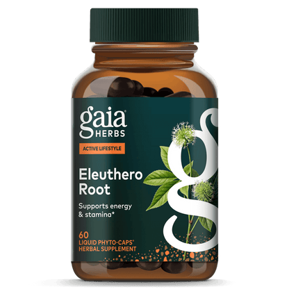 Gaia Herbs Eleuthero Root Capsules for Energy Support || 60 ct