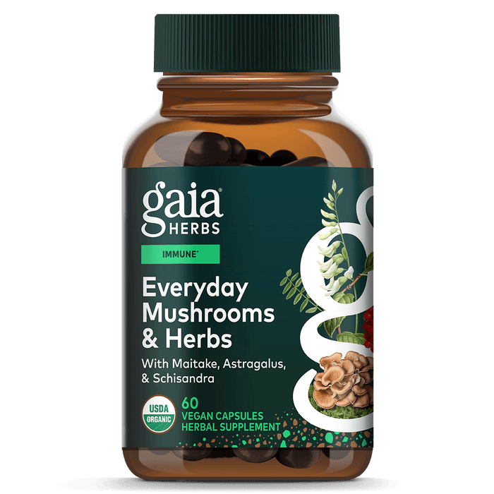 Gaia Herbs Everyday Immune Mushrooms & Herbs || 60 ct