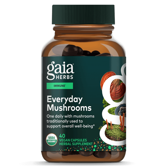 Gaia Herbs Everyday Mushrooms - Formerly - Immune Mushroom Blend || 40 ct