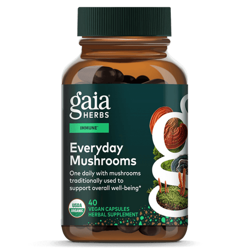 Gaia Herbs Everyday Mushrooms - Formerly - Immune Mushroom Blend || 40 ct