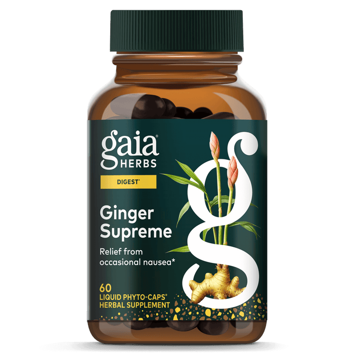 Gaia Herbs Ginger Supreme for Digestion 60 count bottle