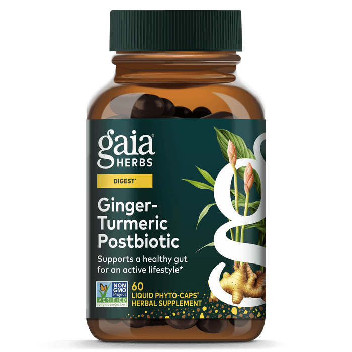 Gaia Herbs Ginger-Turmeric Postbiotic || 60 ct