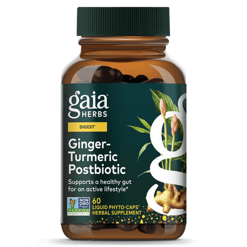Gaia Herbs Ginger-Turmeric Postbiotic || 60 ct