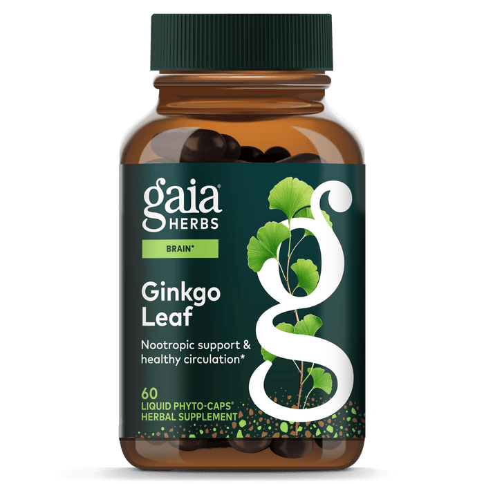 Gaia Herbs Ginkgo Pills for Brain & Cognitive Support || 60 ct