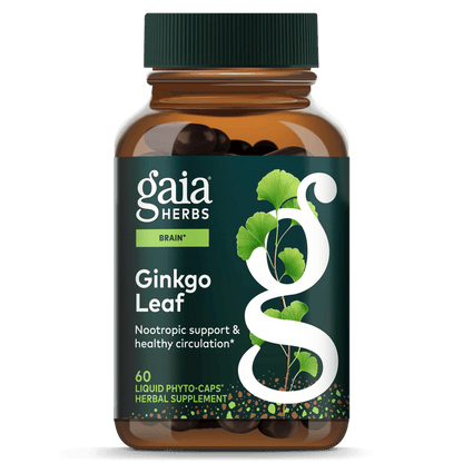 Gaia Herbs Ginkgo Pills for Brain & Cognitive Support || 60 ct
