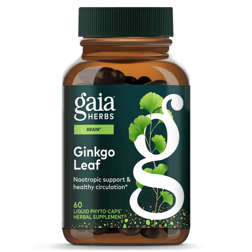 Gaia Herbs Ginkgo Pills for Brain & Cognitive Support || 60 ct