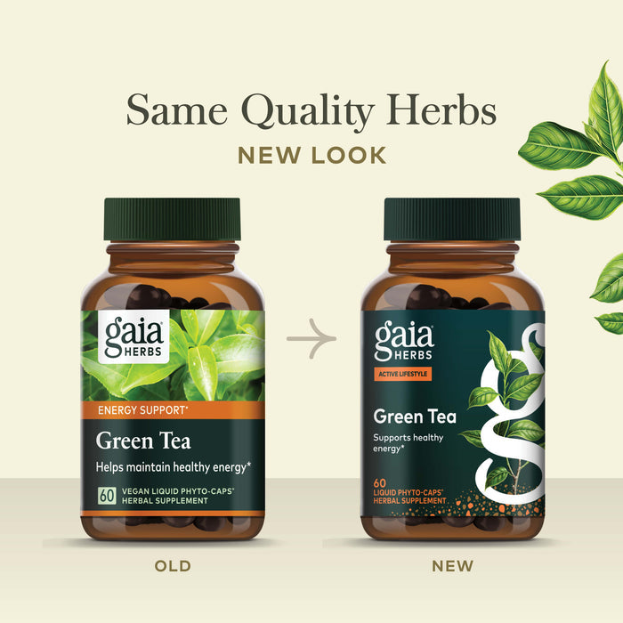 Green Tea 60 count Old Label Versus New Label Comparison