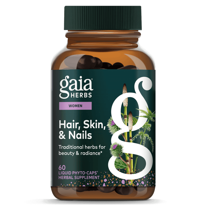 Gaia Herbs Hair, Skin & Nail Support for Beauty & Radiance Support || 60 ct