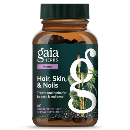 Gaia Herbs Hair, Skin & Nail Support for Beauty & Radiance Support || 60 ct