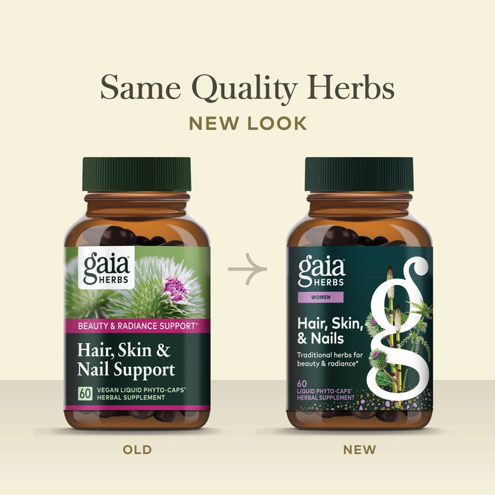 Hair, Skin, & Nails Support 60 count Old Label Versus New Label Comparison