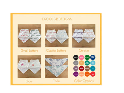 Happy Ink Personalized Drool Bibs