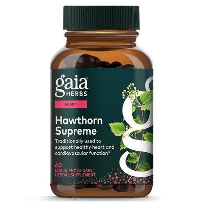 Gaia Herbs Hawthorn Supplement for Heart Support || 60 ct