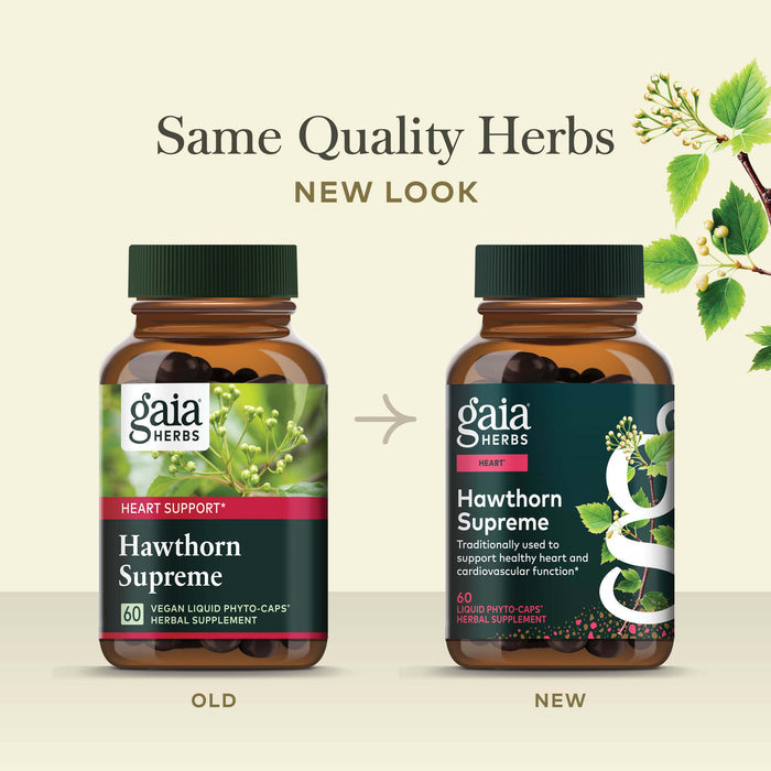 Hawthorn Supreme 60 count Old Label Versus New Label Comparison