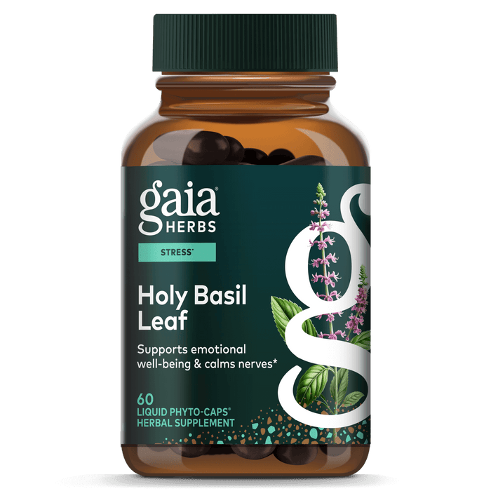 Gaia Herbs Holy Basil Capsules for Stress Support || 60 ct