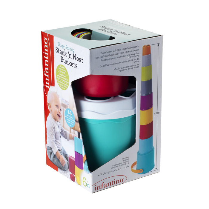 Infantino Shape Sorting Stack 'N Nest Buckets