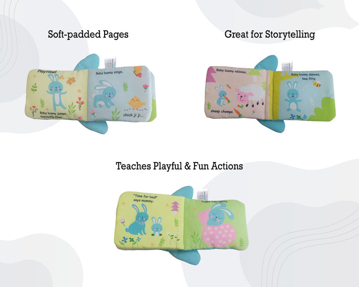 Infantway Huggabooks Plush Puppet Cloth Book