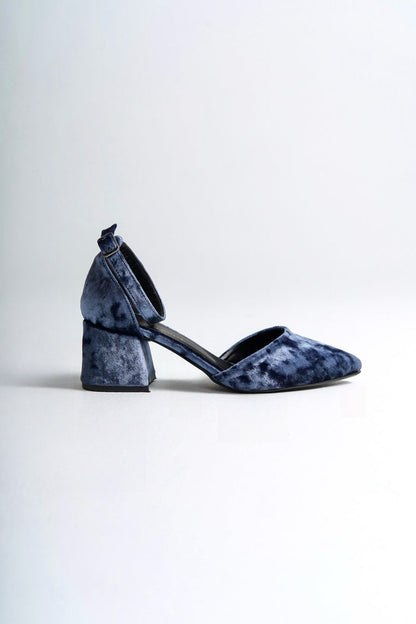 Josephine | Indigo Blue Mid Heels