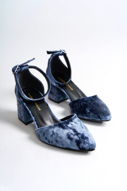 Josephine | Indigo Blue Mid Heels