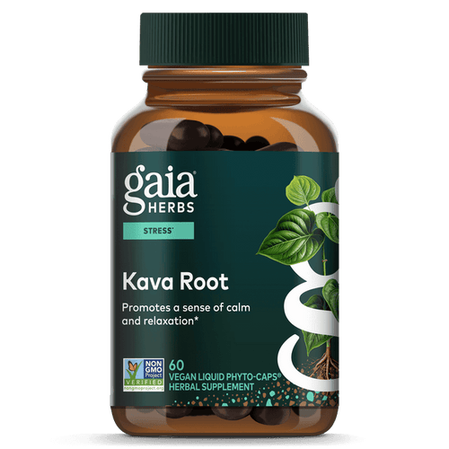 Kava Root 60 Count Front Of Bottle Rendering